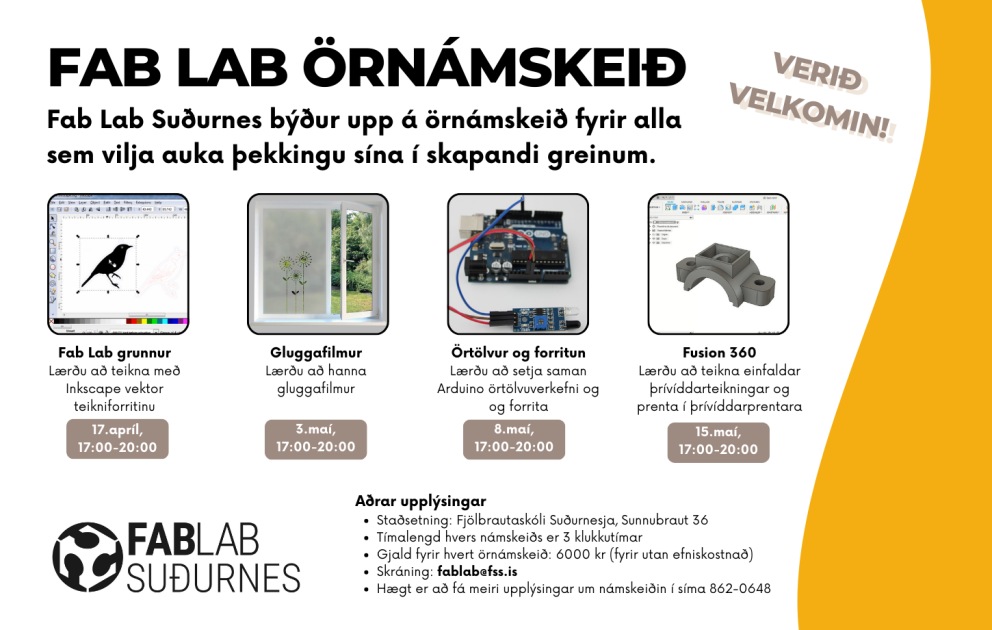 Laus sæti á þrívíddarteikninámskeið