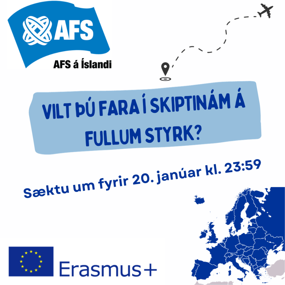 Vilt þú fara í skiptinám með AFS á fullum styrk?