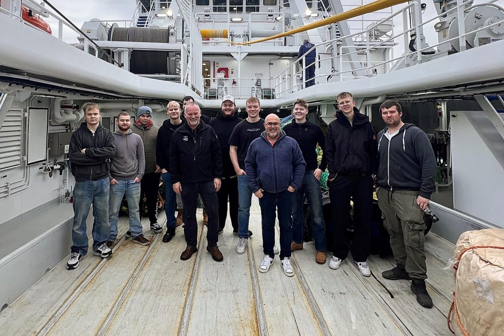 Vélstjórnarnemendur skoðuðu Huldu