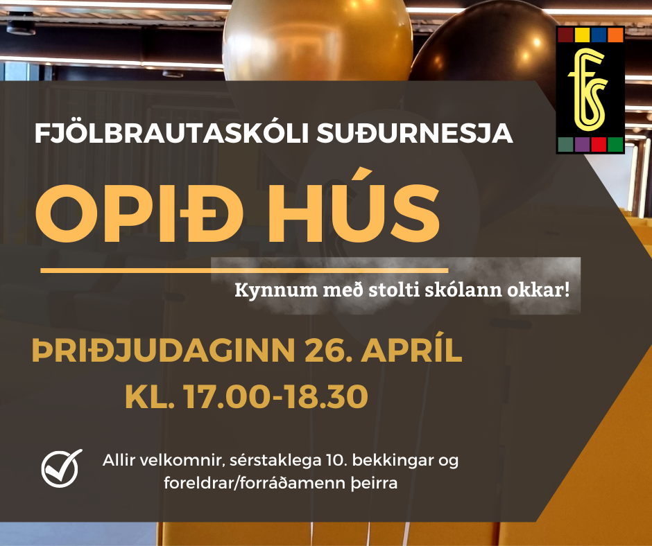 Opið hús - 26. apríl frá kl. 17.00