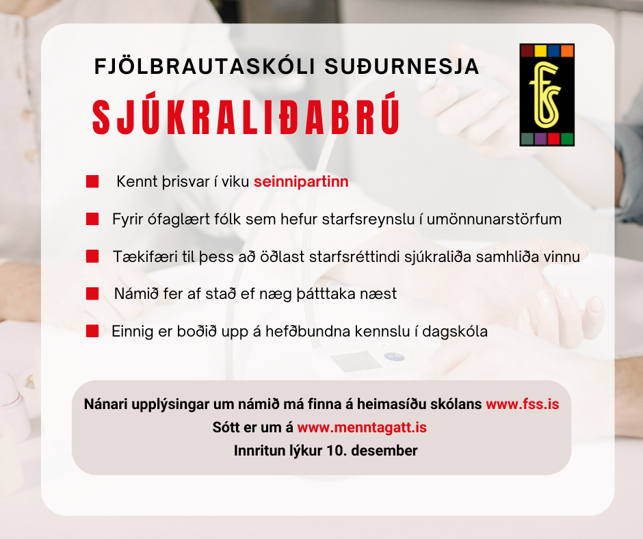 Boðið upp á sjúkraliðabrú á vorönn