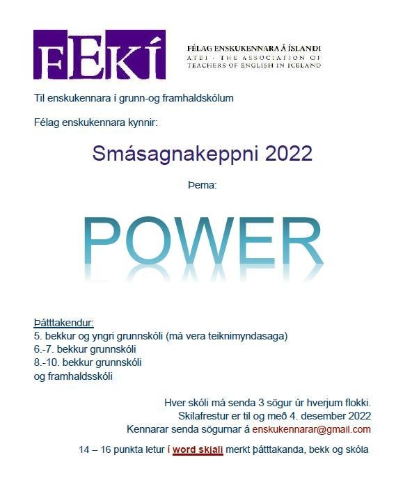 Smásagnasamkeppni enskukennara