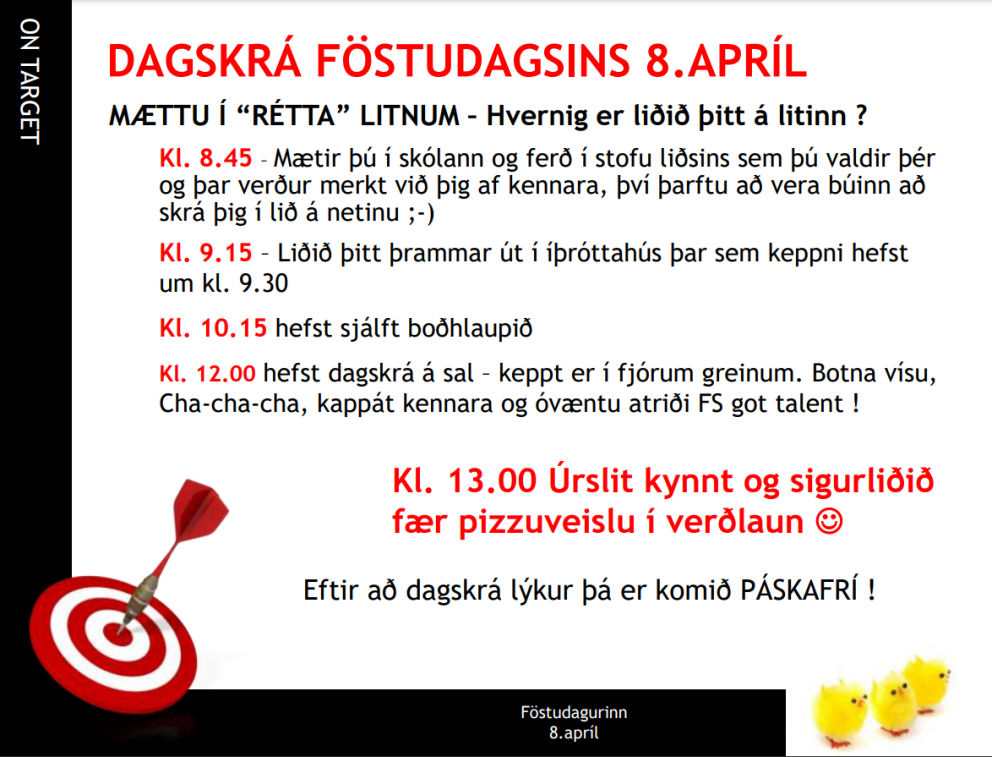 Starfshlaupið á föstudag!