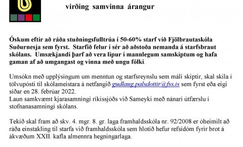 Stuðningsfulltrúi í 50-60% starf