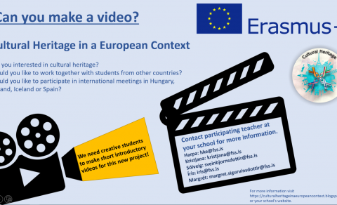 Auglýst eftir nemendum í Erasmus+ verkefni