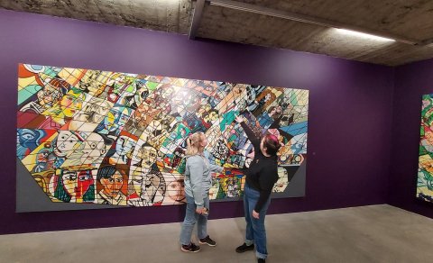 Listnámsnemendur skoðuðu Erró-sýningu