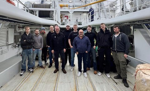 Vélstjórnarnemendur skoðuðu Huldu