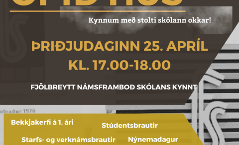 Opið hús - 25. apríl frá kl. 17.00