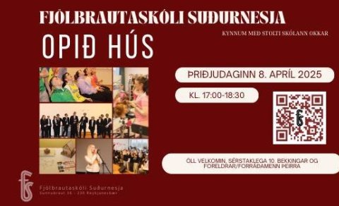 Opið hús - 8. apríl kl. 17.00-18:30