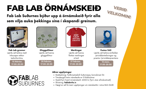 Örnámskeið í Fab Lab